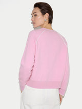 Cotton Cashmere Double Faced Jumper | Pink