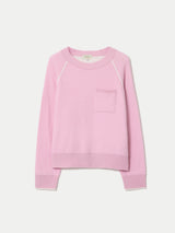 Cotton Cashmere Double Faced Jumper | Pink