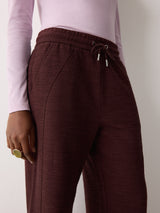 Textured Cotton Slub Sweatpant | Purple