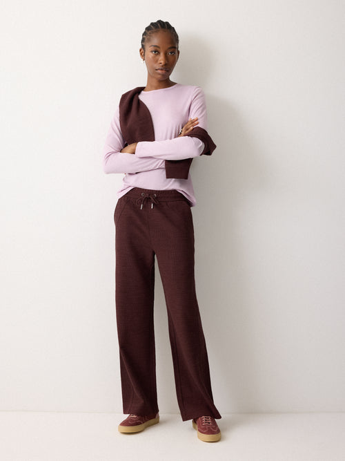 Textured Cotton Slub Sweatpant | Purple