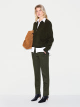 Stretch Flannel Track Pant | Khaki