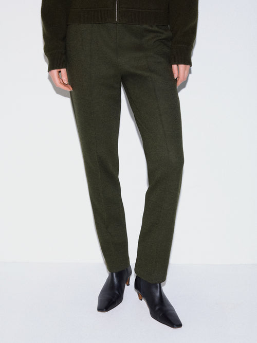 Stretch Flannel Track Pant | Khaki