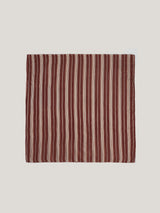 Cassis Stripe Silk Scarf | Brown