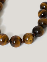Tigers Eye Bead Necklace | Brown