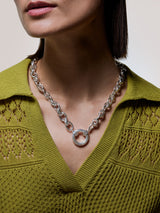 Round Link Chain Necklace | Silver