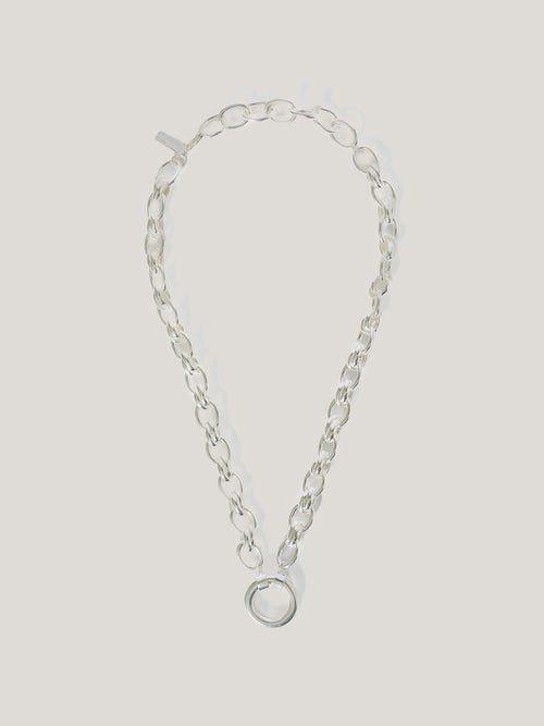Round Link Chain Necklace | Silver