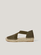 Spanish Elasticated Espadrille | Khaki