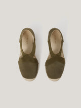 Spanish Elasticated Espadrille | Khaki