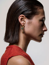 Mixed Loop Asymmetric Earring | Gold