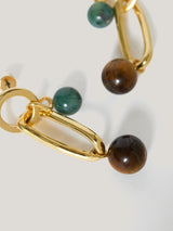 Mixed Loop Asymmetric Earring | Gold