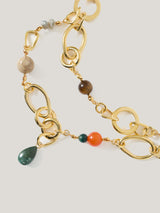 Mixed Loop Double Necklace | Gold