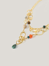 Mixed Loop Double Necklace | Gold
