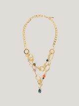 Mixed Loop Double Necklace | Gold