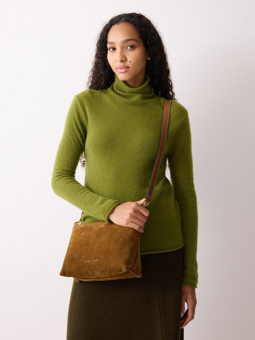 Ava Suede Crossbody | Tan