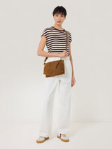 Ava Suede Crossbody | Tan