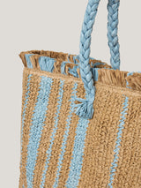 Striped Straw Tote | Multi
