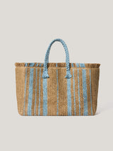 Striped Straw Tote | Multi