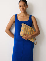 Striped Straw Pouch | Multi