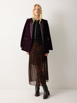 Wild Feather Midi Skirt | Brown