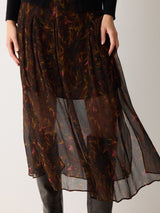 Wild Feather Midi Skirt | Brown