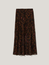 Wild Feather Midi Skirt | Brown
