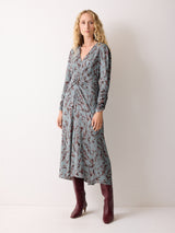 Wild Feather Gathered Dress | Blue