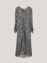 Wild Feather Gathered Dress | Blue