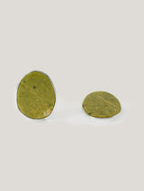 Green Jasper Disc Earring | Green