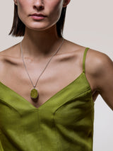 Green Jasper Pendant Necklace | Green