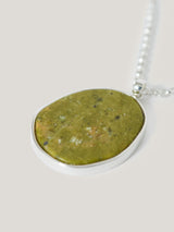 Green Jasper Pendant Necklace | Green