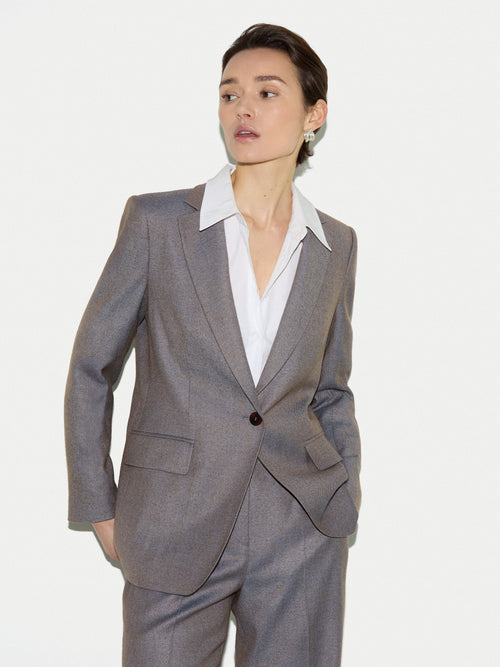 Wool Knox Tailored Blazer | Blue