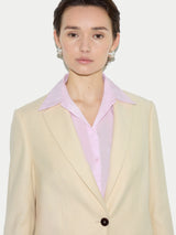 Wool Knox Tailored Blazer | Cream