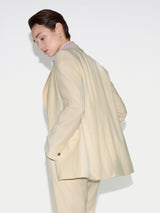 Wool Knox Tailored Blazer | Cream