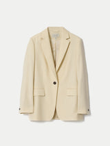 Wool Knox Tailored Blazer | Cream