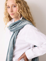 Velvet Plisse Scarf | Blue