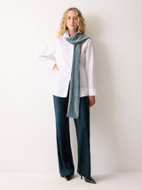 Velvet Plisse Scarf | Blue