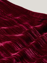 Velvet Plisse Scarf | Red