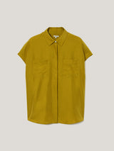 Short Sleeve Silk Shirt | Yellow