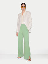 Crepe Split Hem Trouser | Green