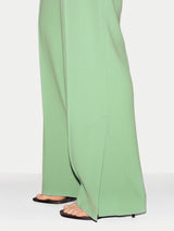 Crepe Split Hem Trouser | Green