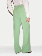 Crepe Split Hem Trouser | Green
