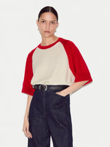 Merino Raglan Short Sleeve Jumper | Red