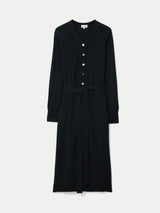 Merino Long Belted Cardigan | Dark Navy