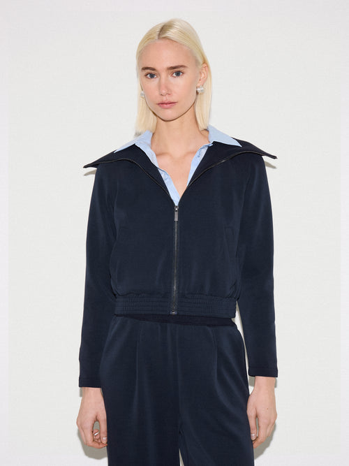 Luxe Zip Jacket | Navy