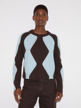 Argyle Diamond Jumper | Brown