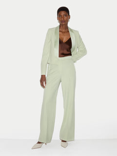 Wide Leg Tuxedo Trouser | Green