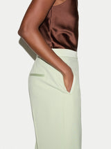 Wide Leg Tuxedo Trouser | Green