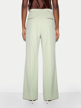 Wide Leg Tuxedo Trouser | Green