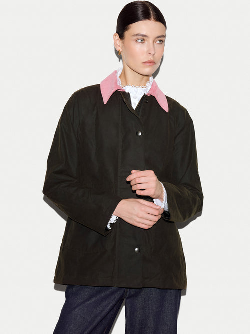 British Millerain Waxed Coat | Brown