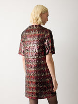 Stripe Sequin Mini Dress | Multi